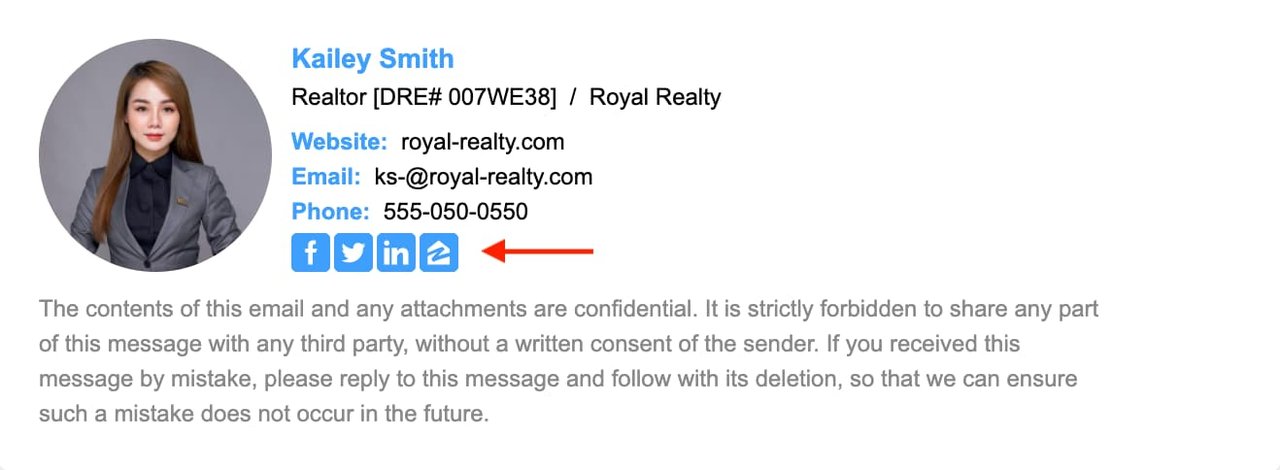 real estate agent email signature examples